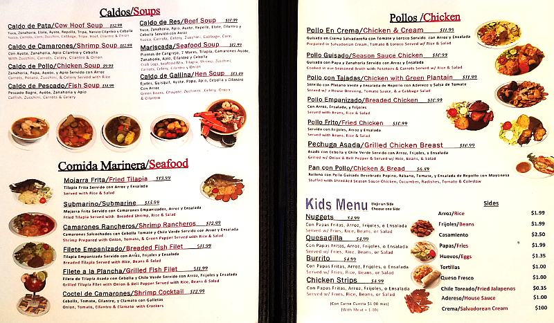 El Pulgarcito menu