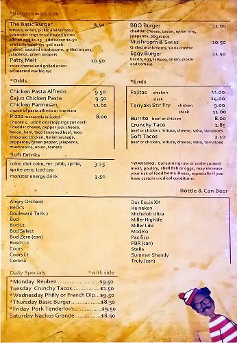 Cronin's Bar and Grill Burger Menu - Lenexa, Kansas