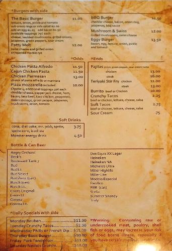 Cronin's Bar and Grill Burger Menu - Lenexa, Kansas