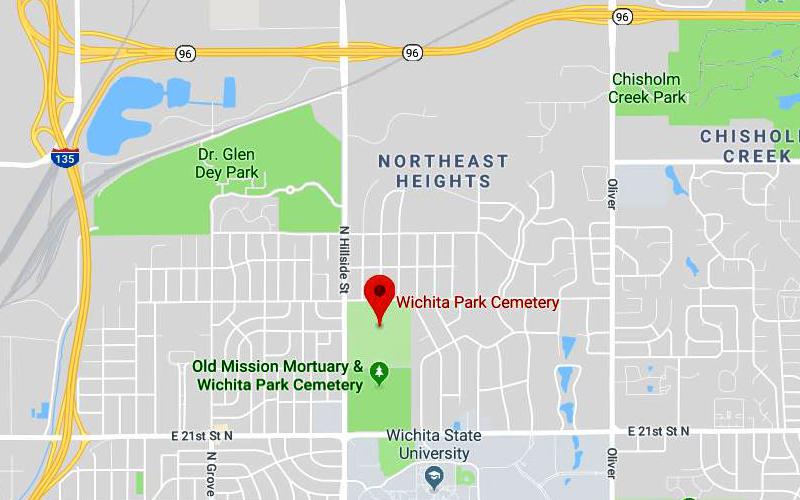 Wichita Park Cemetery Map - Wichita, Kansas