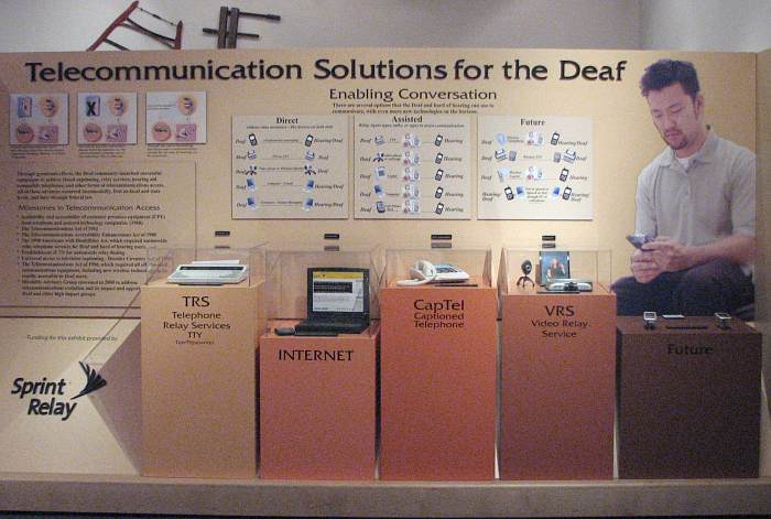 Telecommunication solutions for the deaf.