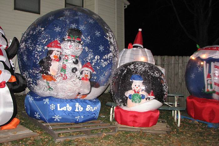 Christmas snow globes