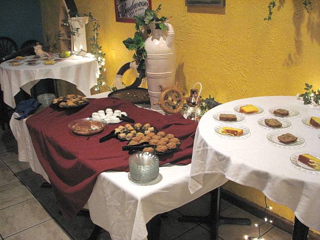 Ari's Greek Restaurant dessert table