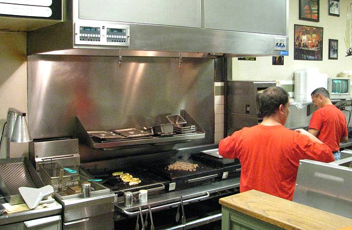 Celebrity's Sidewalk Cafe kitchen