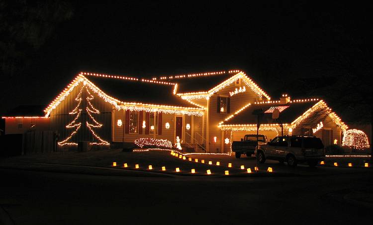 Home decorated for Christmas