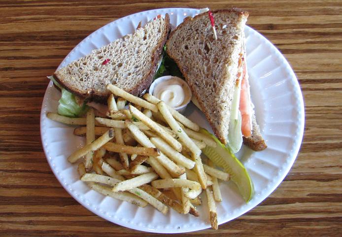 Turkey club sandwich at Stir It Up Caf