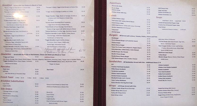 Downtown Dinner menu - Olathe, Kansas
