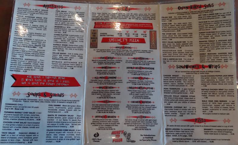 The Other Place menu