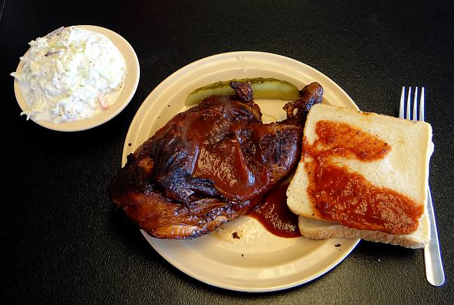 smoked chicken at Smokin Joe's BBQ