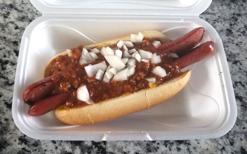 Coney Island hot dog at Tasty Foodz