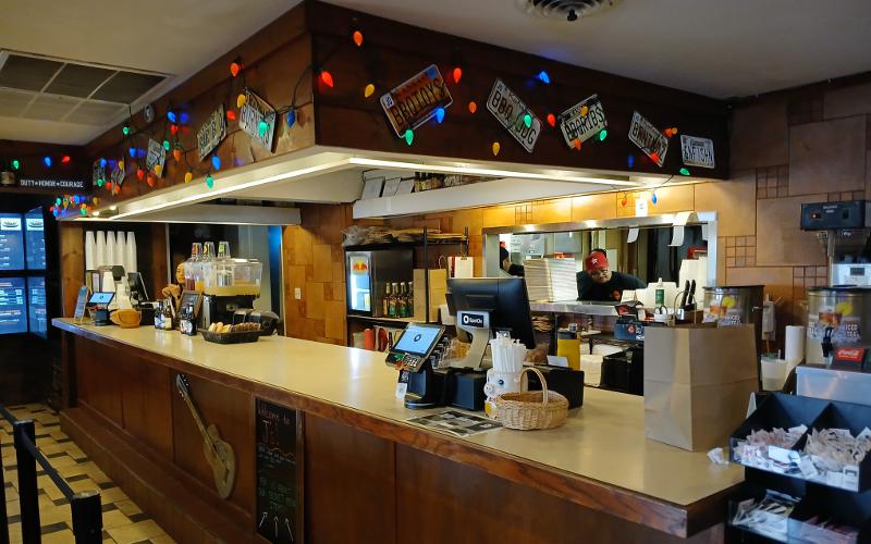 J;s BBQ Smokehouse counter