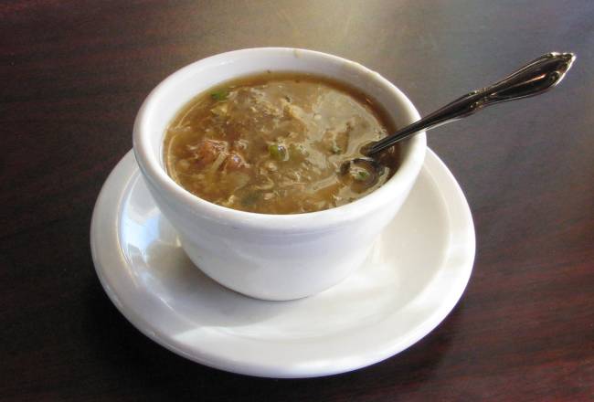 hot and sour soup at Thai Tradition Restaurant in Overland Park, Kansas