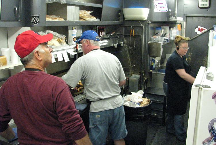 Grandstand Burgers kitchen