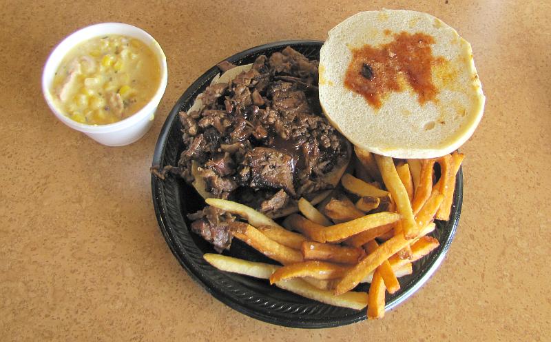 Burnt end sandwich at The Burnt End BBQ