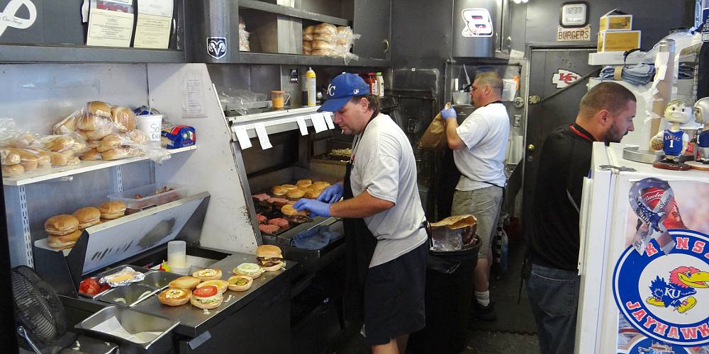 Grandstand Burgers kitchen