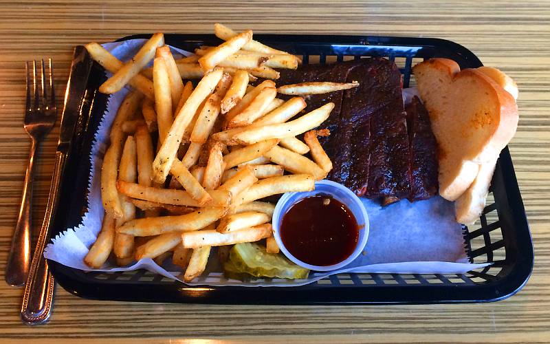 Pork ribs and French fries