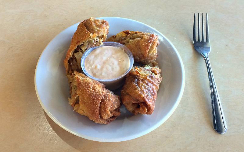 BBQ egg rolls at Smokey's on the BLVD