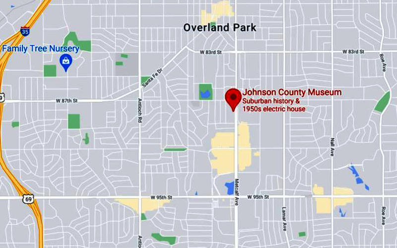 Johnson County Museum Map - Overland Park, Kansas