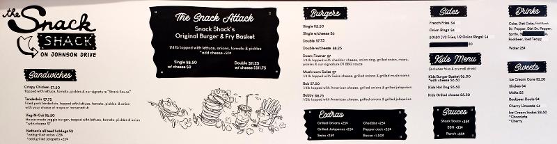 Snack Shack Menu - Overland Park, Kansas