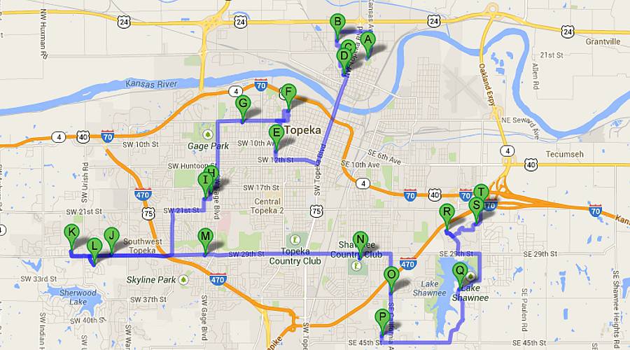 Pdf map Topeka Kansas