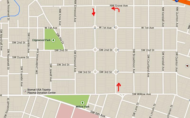 Potwin Place Christmas Display Map - Topeka, Kansas