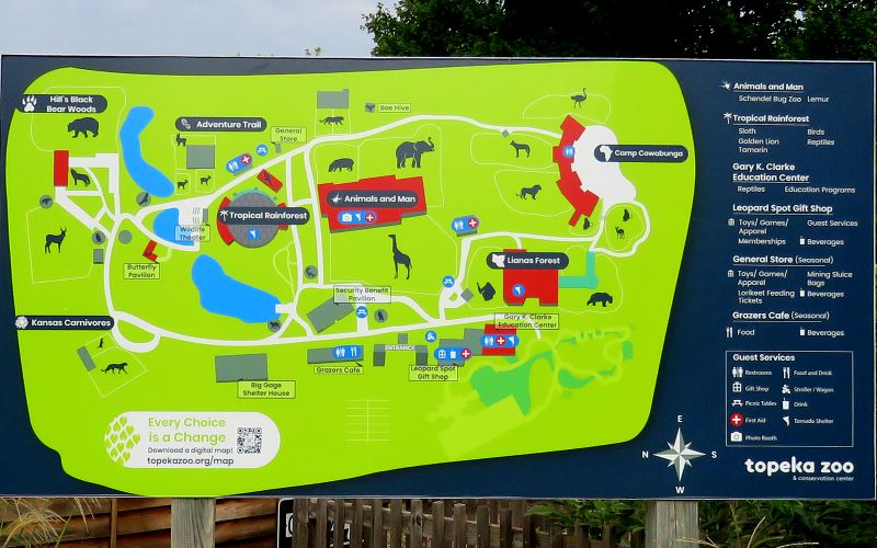 Topeka Zoo Grouonds Map - Topeka, Kansas