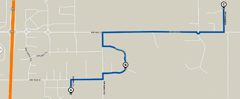 Far Northwest Topeka Christmas Light Map - Topeka, Kansas