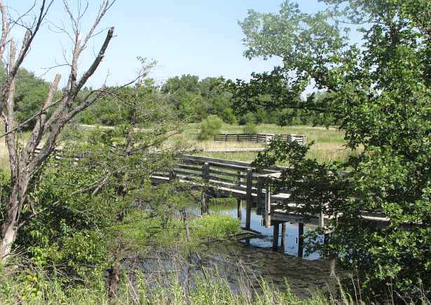 Chisholm Creek Park nature trail near Great Plains Nature Center