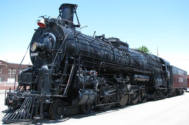 Santa Fe steam locomotive in Great Plains Transportation Museum