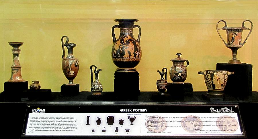 Greek Pottery at the Museum of World Treasures.