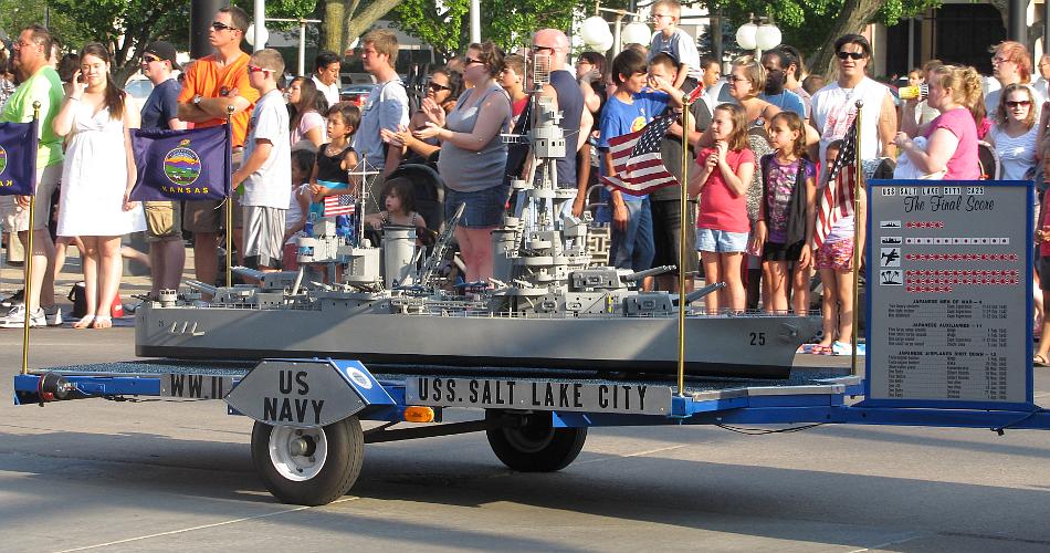 scale model of the U.S.S. Salt Lake City