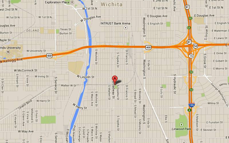 Kansas Fallen Firefighters Memorial Map - Wichita Kansas