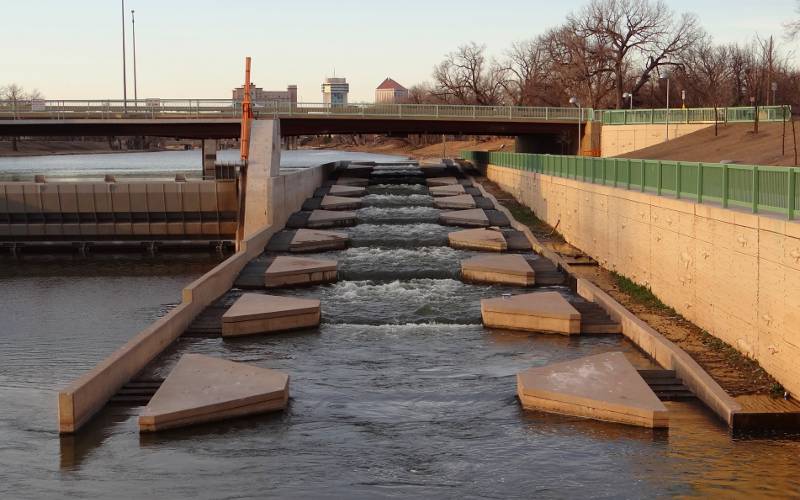 Arkansas River Kyak run and fish ladders