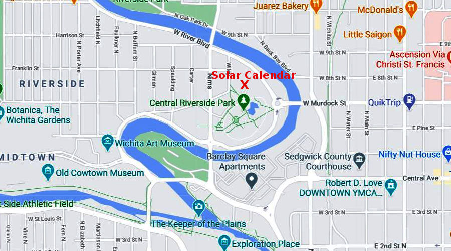 Solar Calendar Map - Wichita, Kansas